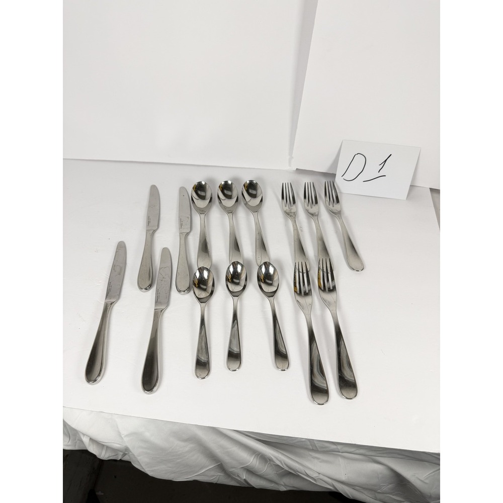 Yamazaki Patrick Flatware Set 15pc Stainless Steel Knives Spoons Forks Japan‎